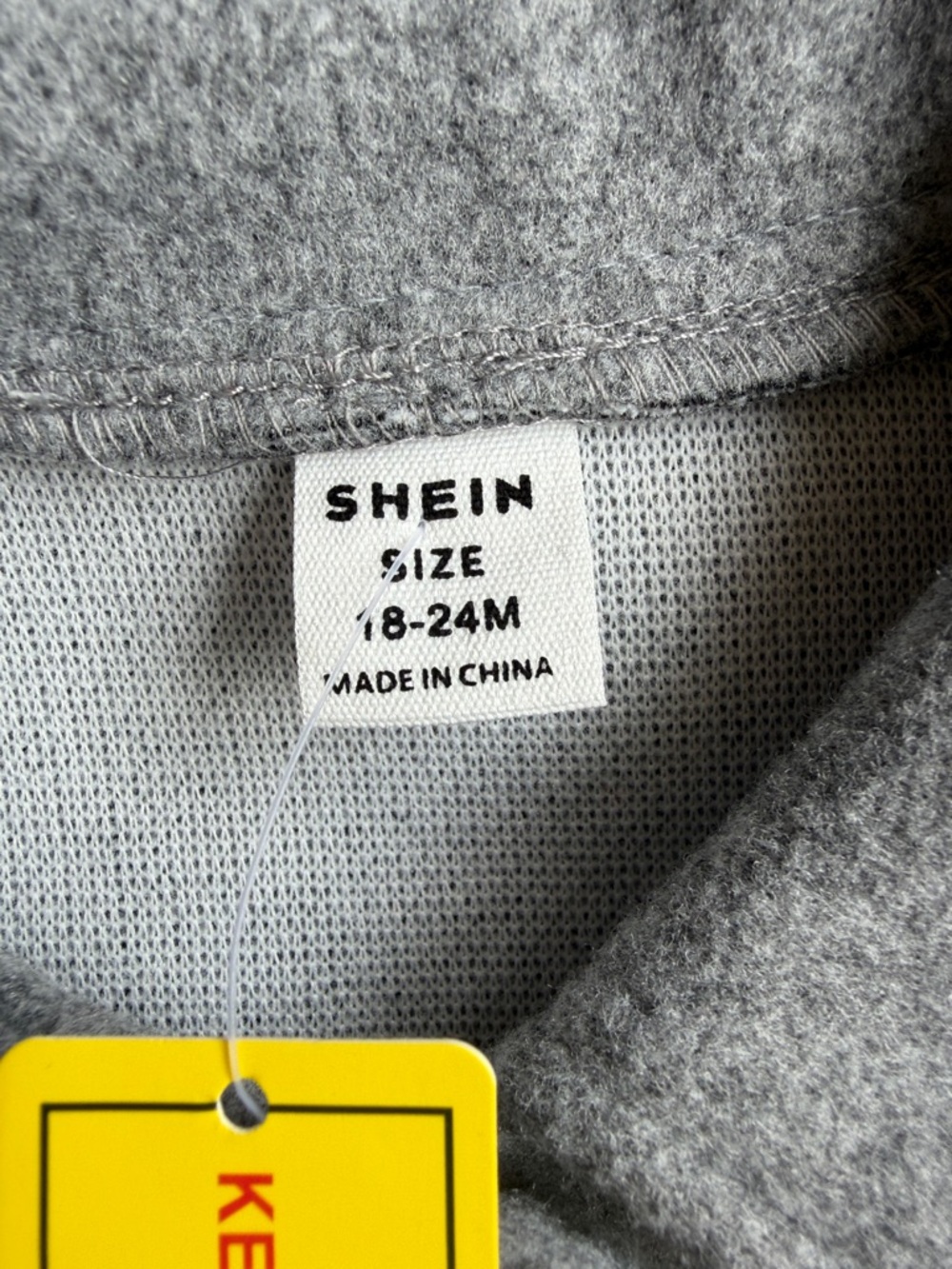SHEIN Gray Girls' Pea Coat - Picture 6 of 6